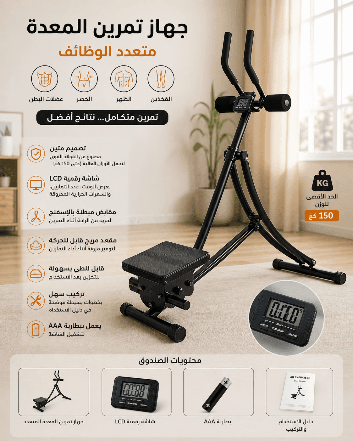 جهاز تمرين المعدة متعدد الوظائف — 1